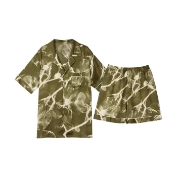 IIZZINI Pajama Set Men's Floral Shadow Landscape