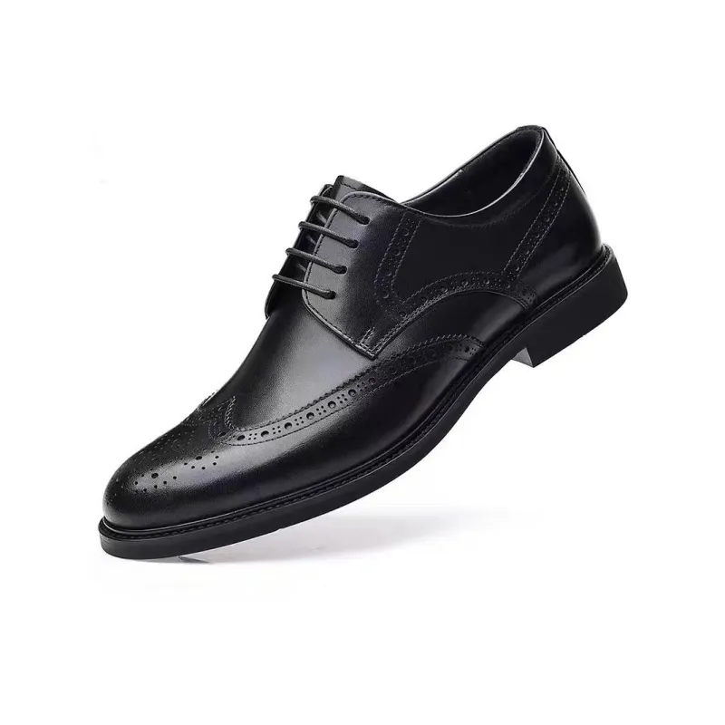 KACHILANG Dress Shoes Men Low Top Black/Brown-1