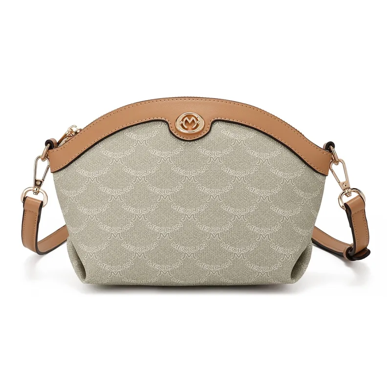 MEXICAN Polyvinyl Chloride Shoulder Bag, Crossbody Bag Regular Women's Mocha Coffee/Khaki Apricot/Elegant White-6