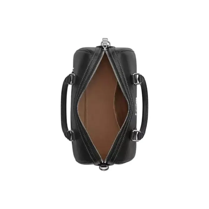 COACH Rowan Leather Paneled Canvas Handbag Shoulder Bag Crossbody Bag Medium Size Women's Black-2