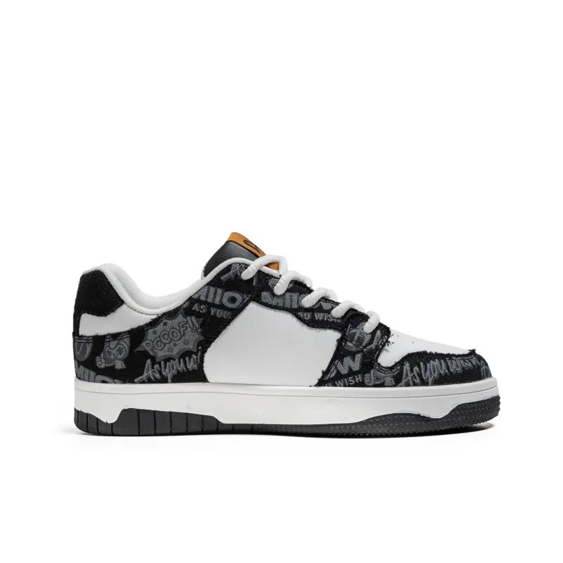 MIIOW Trend Party Series Coverage Anti-Slip Wear-Resistant Lightweight Breathable Low-Top Skateboard Shoes Unisex-9