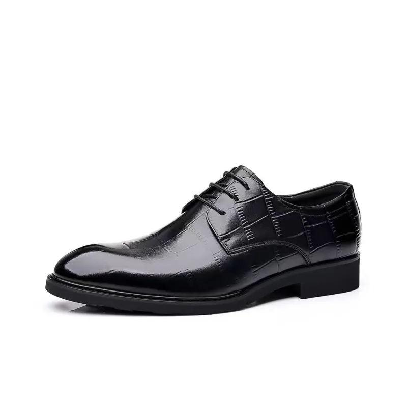 KACHILANG Dress Shoes Men Low Top Black/Brown-1