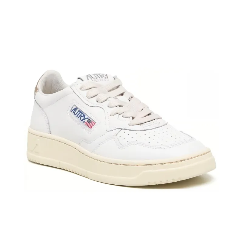 AUTRY Medalist Leather Low 'White Gold'-2