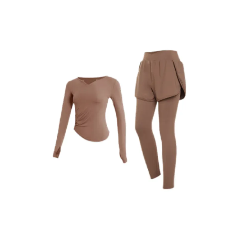 SINGLELADY Yoga Sets Polyester Pilates Training Quick-Dry Workout Clothing-10