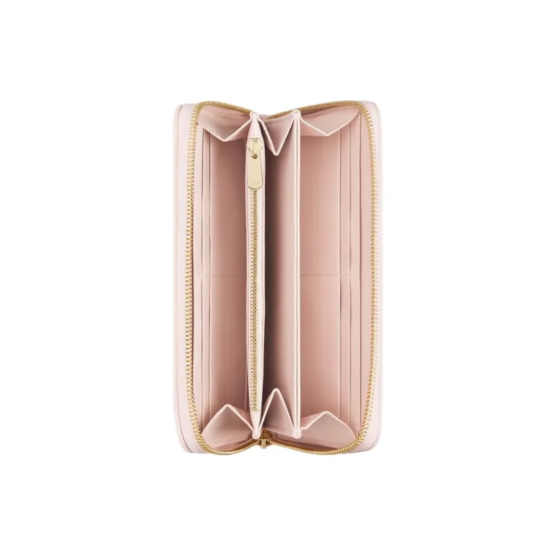 DIOR Lady Dior Lambskin Card Holder Clutch Wallet Women's Lotus Blossom Pink-3