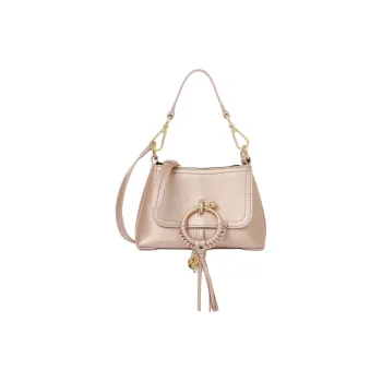 See By Chloe JOAN Series Grain Cow Leather Shoulder Bag, Crossbody Bag Women's Gold Powder