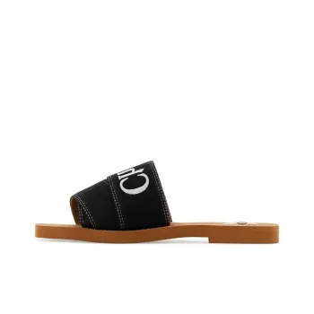Chloe Woody Slide Slippers Women's Black