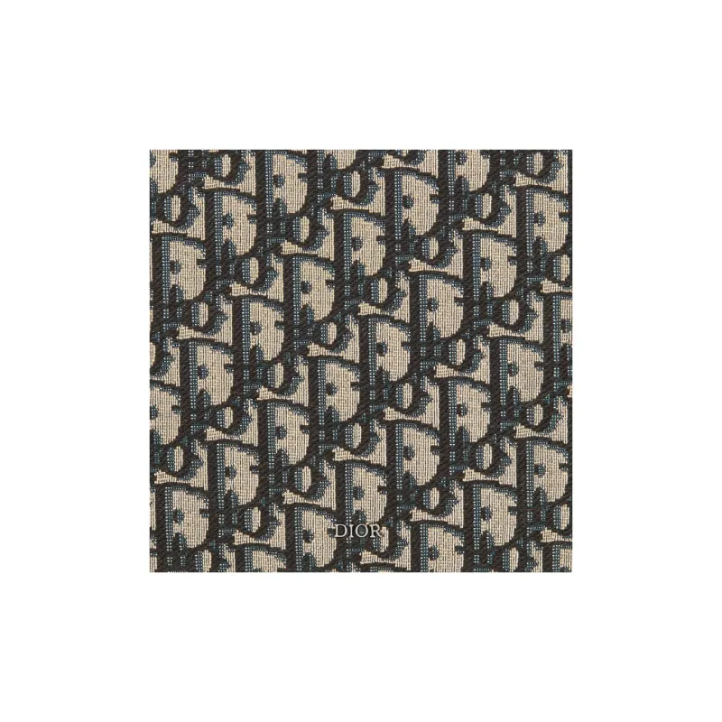 DIOR Oblique Printed Fabric With Grain Cow Leather Small Clutch Bag Men's Beige & Black-4