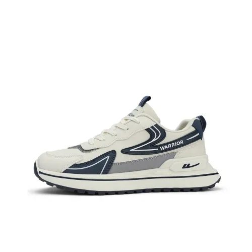 Warrior Cushioning Anti Rihanna And Wear Resistant Height Increasing Low Top Chunky Sneakers Men's Beige Blue