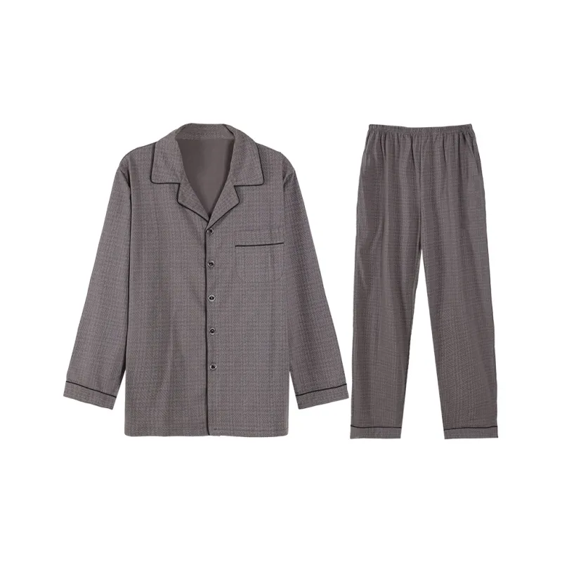 Lan Miao Pajama Set Men's Brown-0