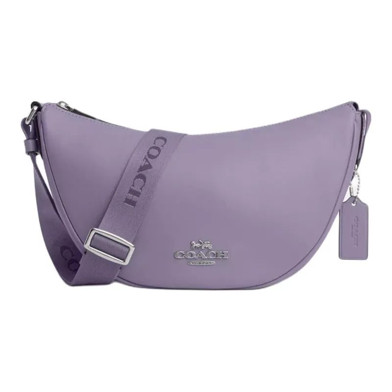 COACH Premium Calfskin Crossbody Bag Shoulder Bag Large Size Women's Light Purple-0