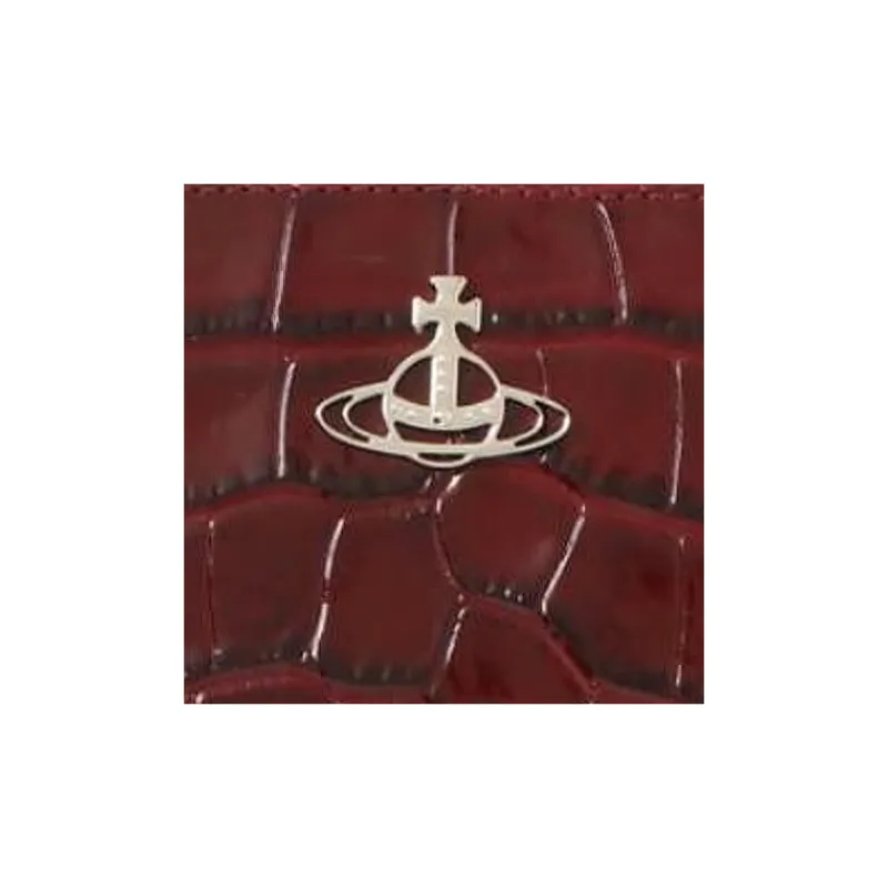 Vivienne Westwood Calfskin Card Holder Wallet Women's Brown-3