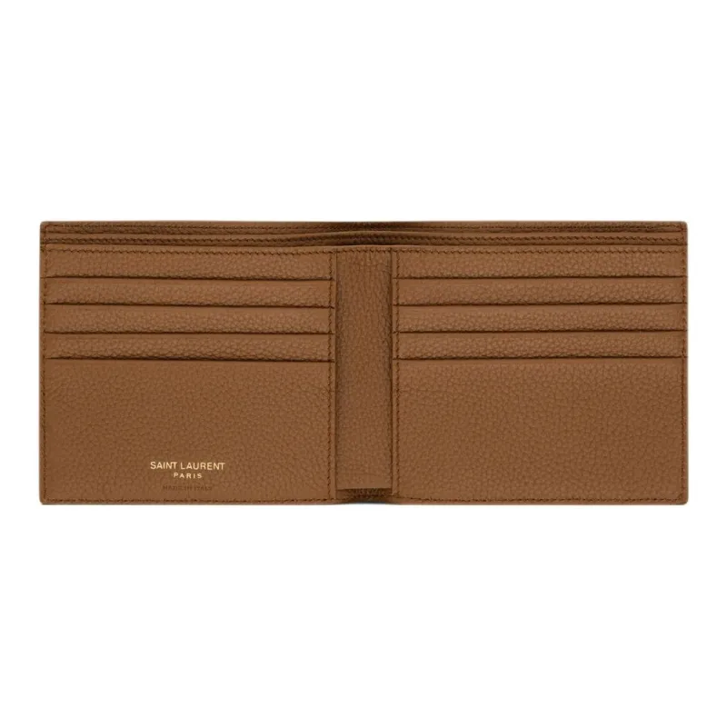 SAINT LAURENT CASSANDRE Cow Leather Wallet Men's Fox-3