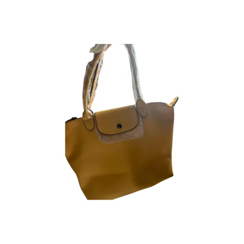 LONGCHAMP Le Pliage Cow Leather Dumpling Bag Portable Crossbody Bag Shoulder Bag Large Size Women's Wheat