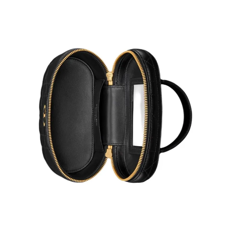 DIOR 30 MontaigneCaro Sheepskin Shoulder Bag, Crossbody Bag, Handbag Mini Unisex Black-4