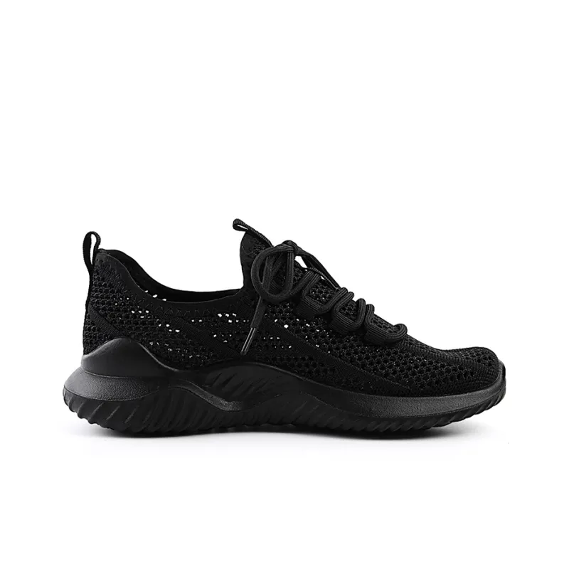 Warrior Abrasion Resistant, Breathable, Lightweight Running Shoes Unisex Black-1