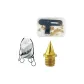 White Backpack+Box of Gold Studs (18 Pcs+Nail Pullers)