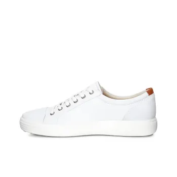 Ecco Soft 7 Cushioning, Slip Resistant, And Abrasion Resistant Low Top Casual Shoes Men's White