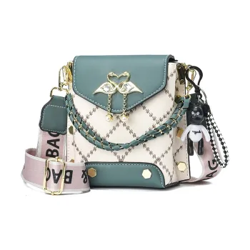 Weymond PU Small Shoulder Bag Crossbody Bag Cell Phone Pouch Regular Women's Green/Pink/White/Black/Khaki