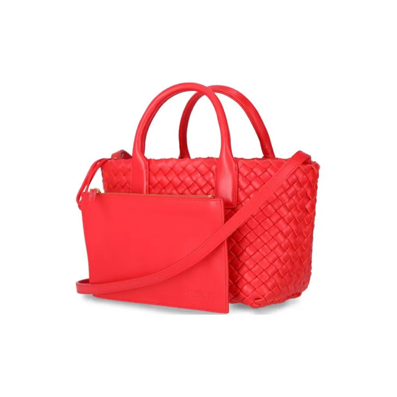 Bottega Veneta CABAT Leather Crossbody Handbags Mini Women's Red-2