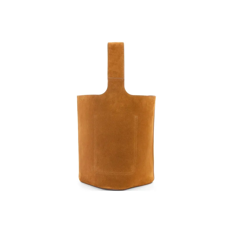 LOEWE Suede Cow Leather Bucket Bag Handbag Shoulder Bag Men's Tobacco-3