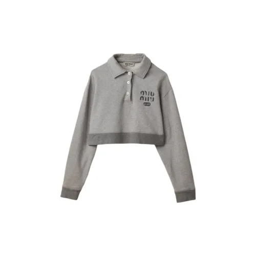 MIU MIU Polo Shirts Women's Gray