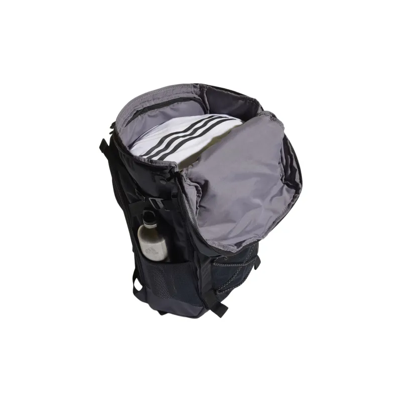 Adidas Recycled Polyester Plain Weave Fabric Escape Backpack Outdoor Hiking Bag Backpack Men's Black-3