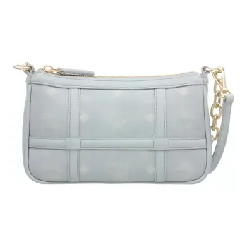 MCM Aren Visetos Nappa Leather Trim Shoulder Bag, Portable Crossbody Bag Mini Women's Gray