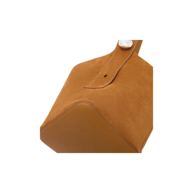 LOEWE Suede Cow Leather Bucket Bag Handbag Shoulder Bag Men's Tobacco-5