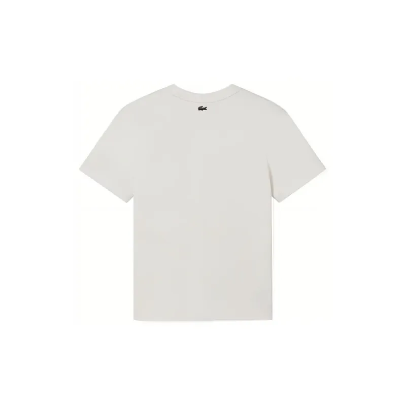 LACOSTE Signature print Cotton T shirt-1