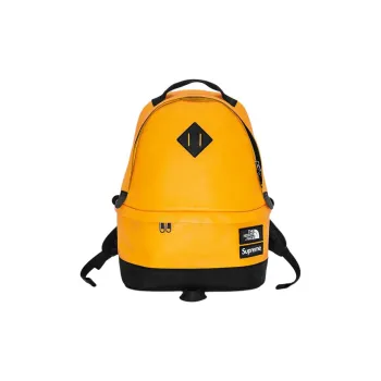 Supreme THE NORTH FACE Collaboration Leather Backpack Unisex Yellow