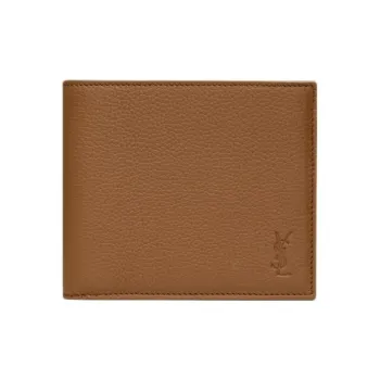 SAINT LAURENT CASSANDRE Cow Leather Wallet Men's Fox