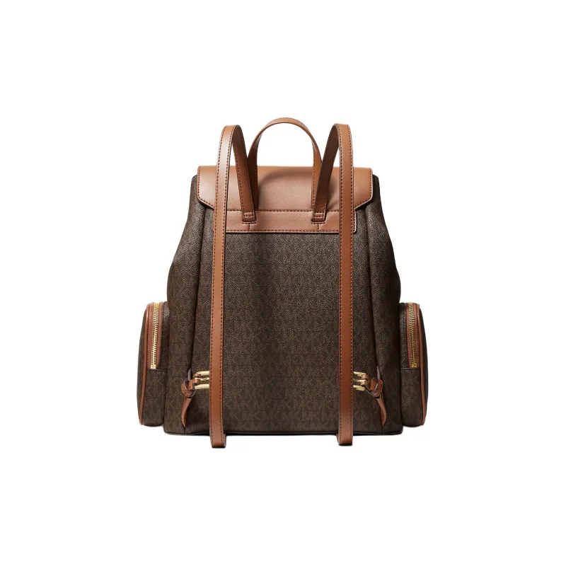 MICHAEL KORS Jet Set Coated Canvas With Polyester And Polyurethane Backpack Tubas Women's Brown-1