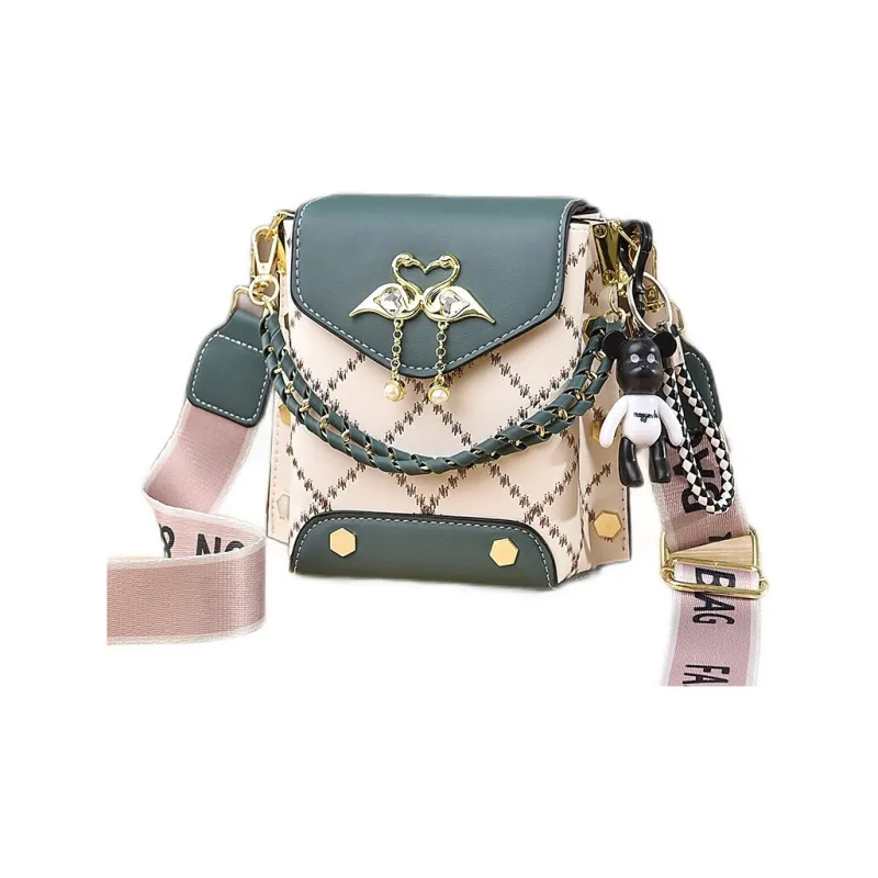 Weymond PU Small Shoulder Bag Crossbody Bag Cell Phone Pouch Regular Women's Green/Pink/White/Black/Khaki-10
