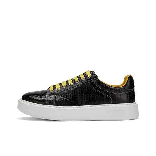 ZSBELLA Cushioned Wear Resistant Lightweight Slip Resistant Skateboard Shoes Men's Black