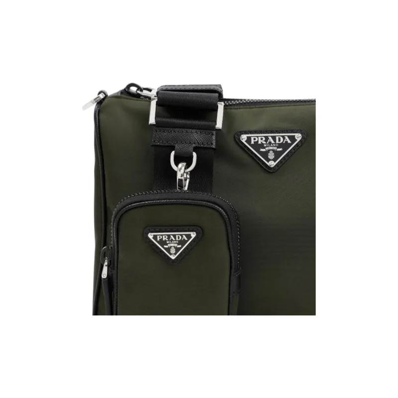 PRADA Polyamide Messenger Bag Crossbody Bag Shoulder Bag Men's Green-3