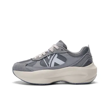 Kappa Slip Resistant And Breathable Low Top Running Shoes Unisex Shark Gray