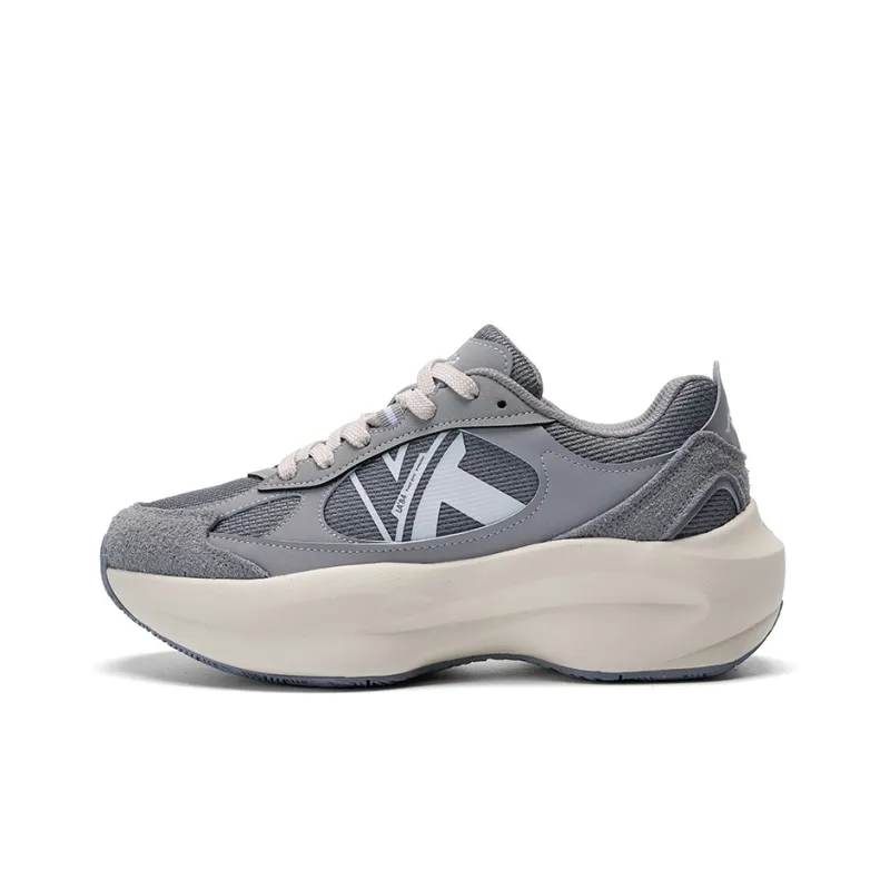 Kappa Slip Resistant And Breathable Low Top Running Shoes Unisex Shark Gray-0
