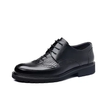 LUOMAIKE Dress Shoes Men Low Top Black/Brown