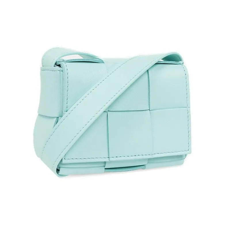 Bottega Veneta CASSETTE Lambskin Tofu Bag Shoulder Bag Crossbody Bag Mini Women's Blue-1