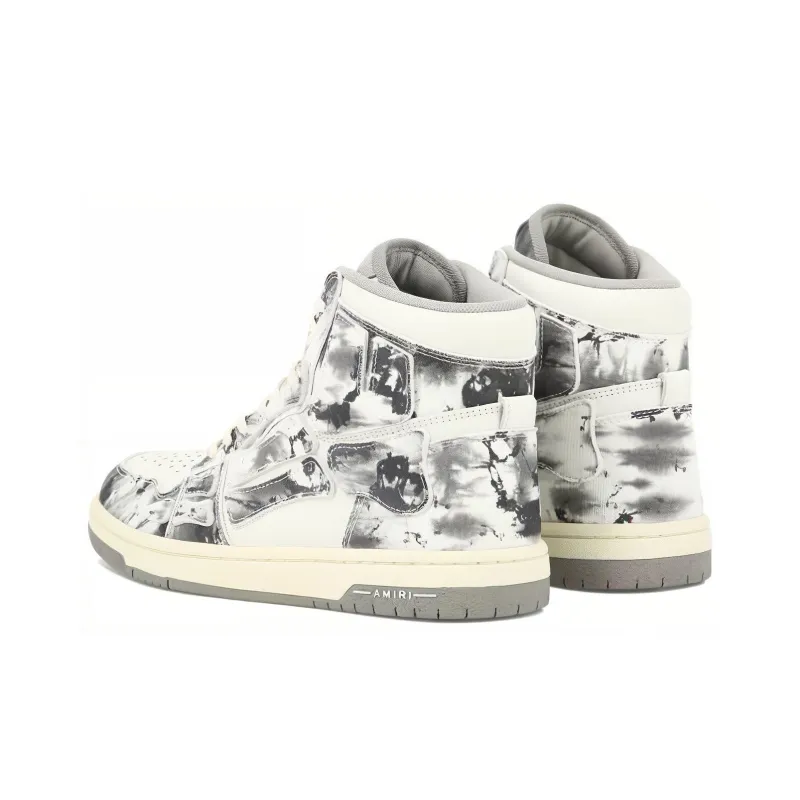 AMIRI High Top Stylish Skateboarding Shoes Men's Black White-3