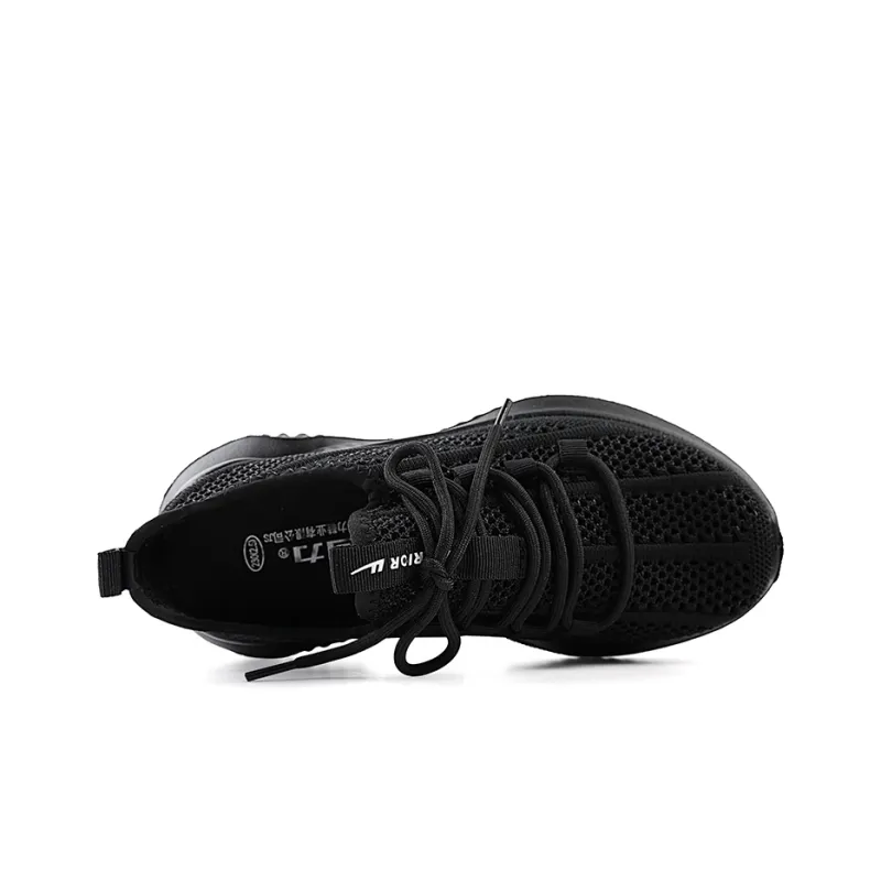 Warrior Abrasion Resistant, Breathable, Lightweight Running Shoes Unisex Black-2