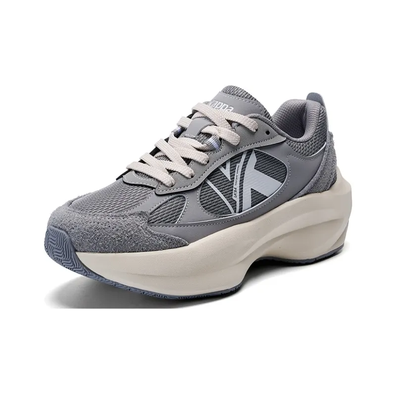 Kappa Slip Resistant And Breathable Low Top Running Shoes Unisex Shark Gray-2