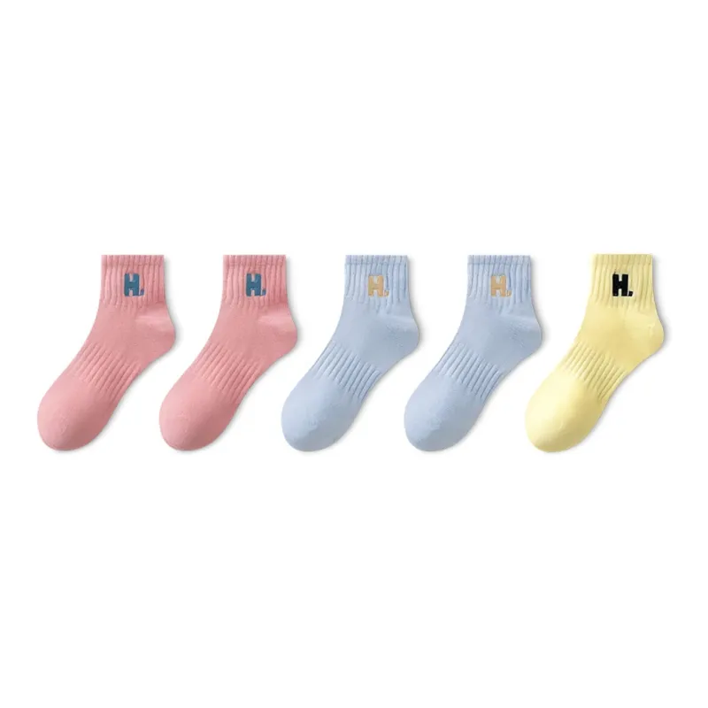 Taste The Color Mid Calf Socks Women's 5 Pack-5