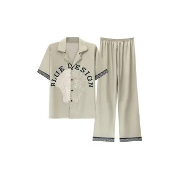 The Story Of The Flower Season Pajama Set Men's Apricot