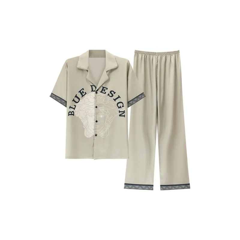The Story Of The Flower Season Pajama Set Men's Apricot-0