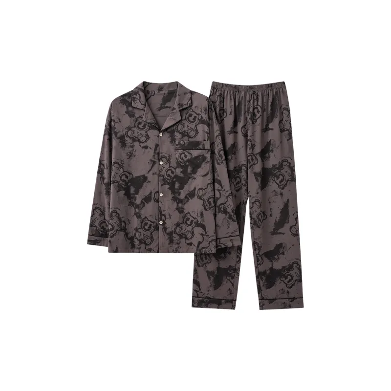 CHUDUAN Pajama Set Men's 2 Pack Lead-0