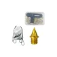 White Backpack+Box Included Gold Carbon Tip Nails (Set of 34 Pcs+Nail Pullers)