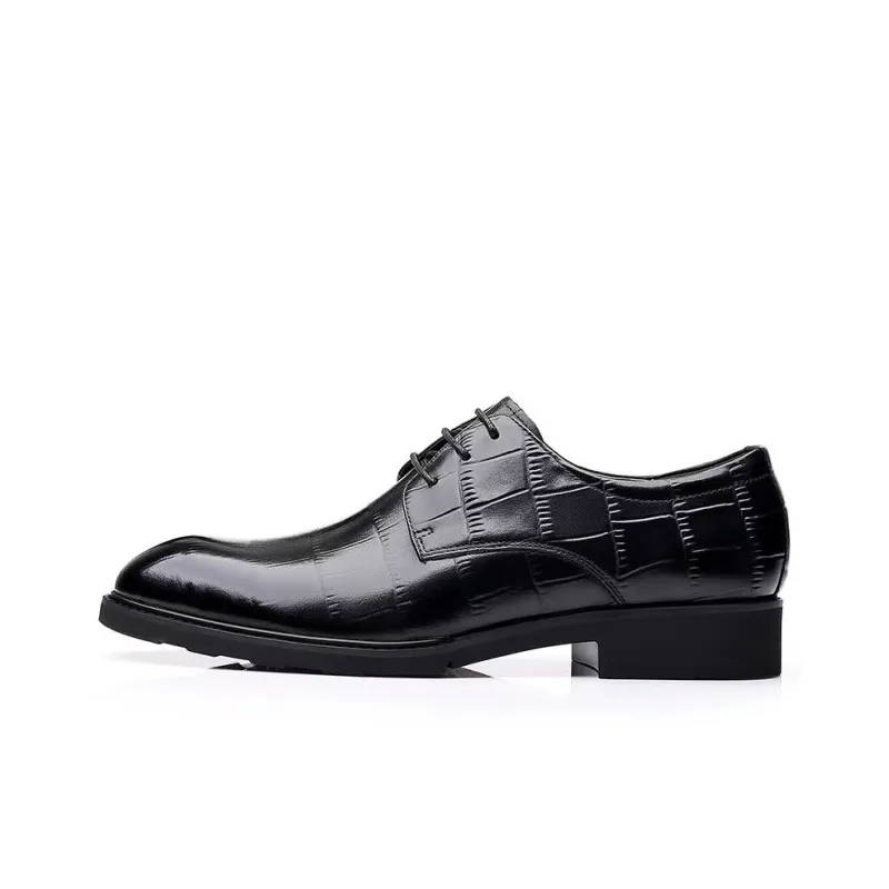 KACHILANG Dress Shoes Men Low Top Black/Brown-0