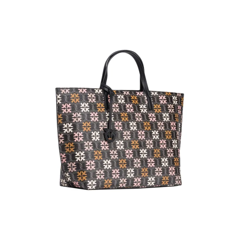 PINKO Cow Leather Tote Bag, Shopping Bag, Handbag Tubas Women's Multicolor-1